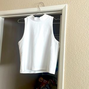 A New Day white sleeveless high-neck crop top XL